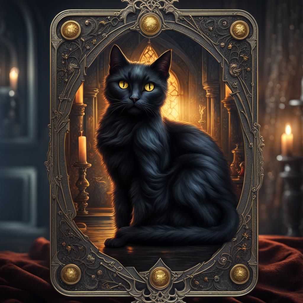 Black Cat Tarot - AI Generated Artwork - NightCafe Creator