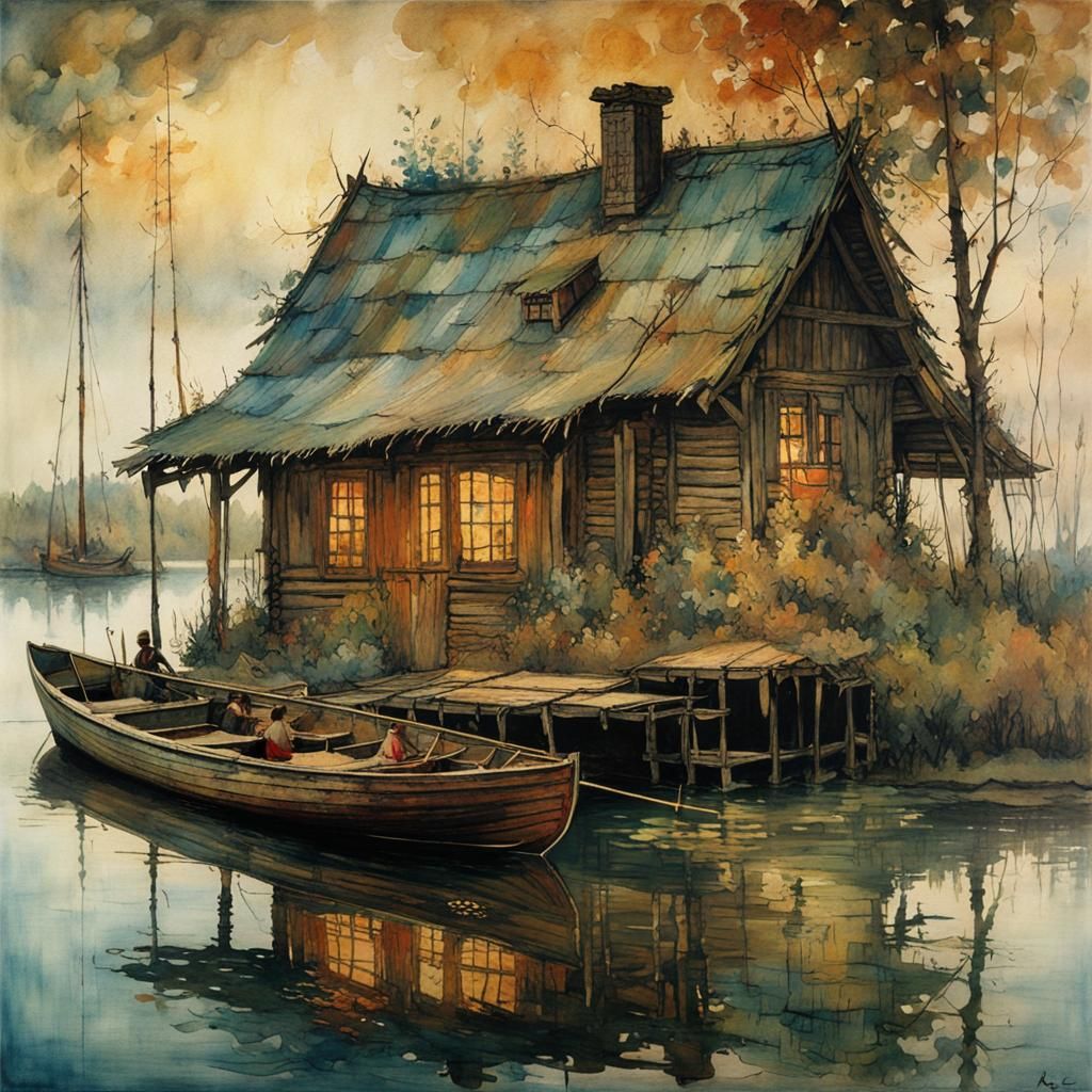 Fishing cabin   by @Ria