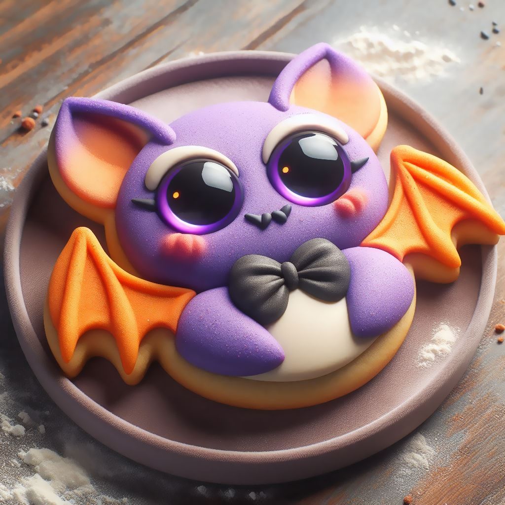 Cute bat cookie