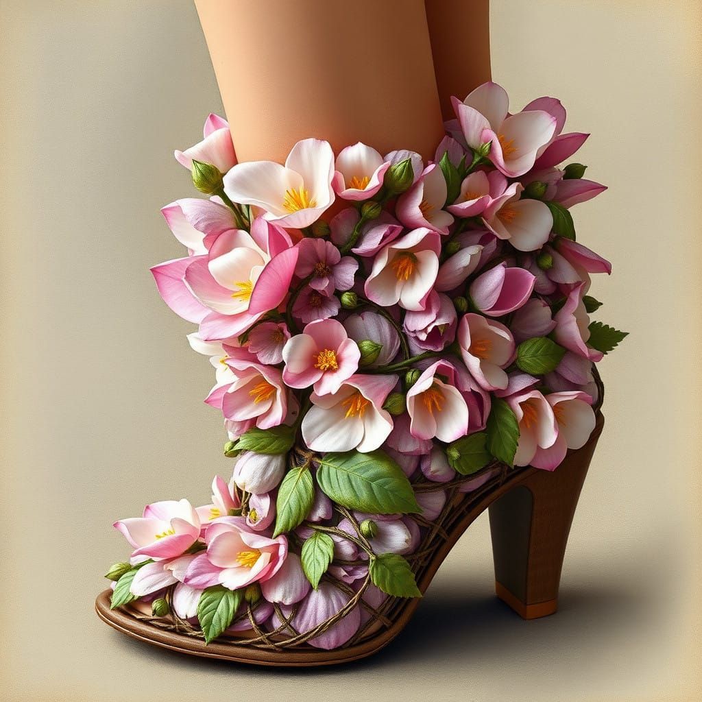 Flower boots  by @Alefiyah