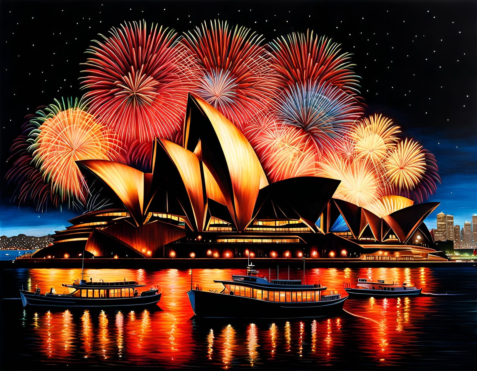 Fireworks Over Sydney Harbour (III)