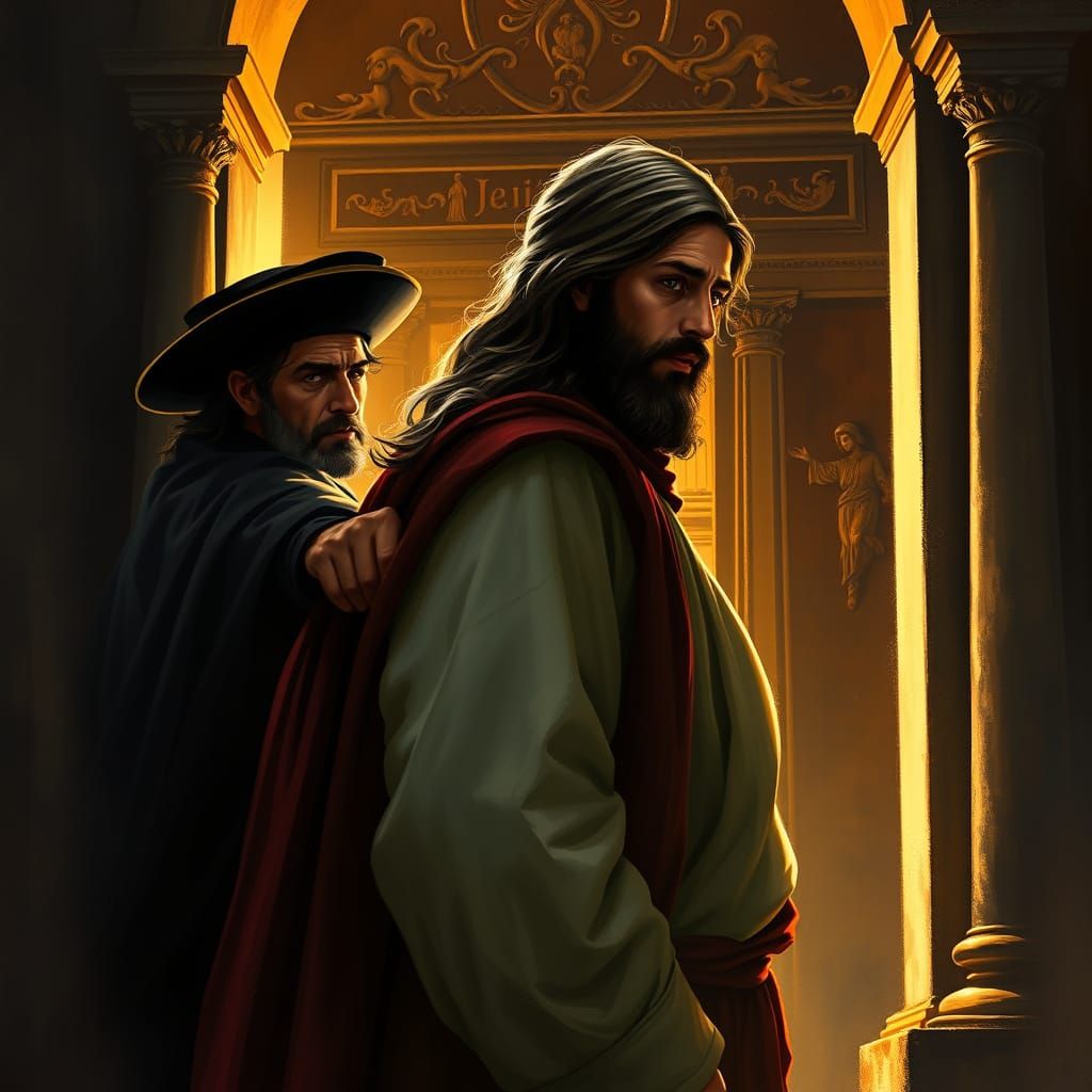 Jesus knows that Judas is about to betray Him  by @CorgiKid