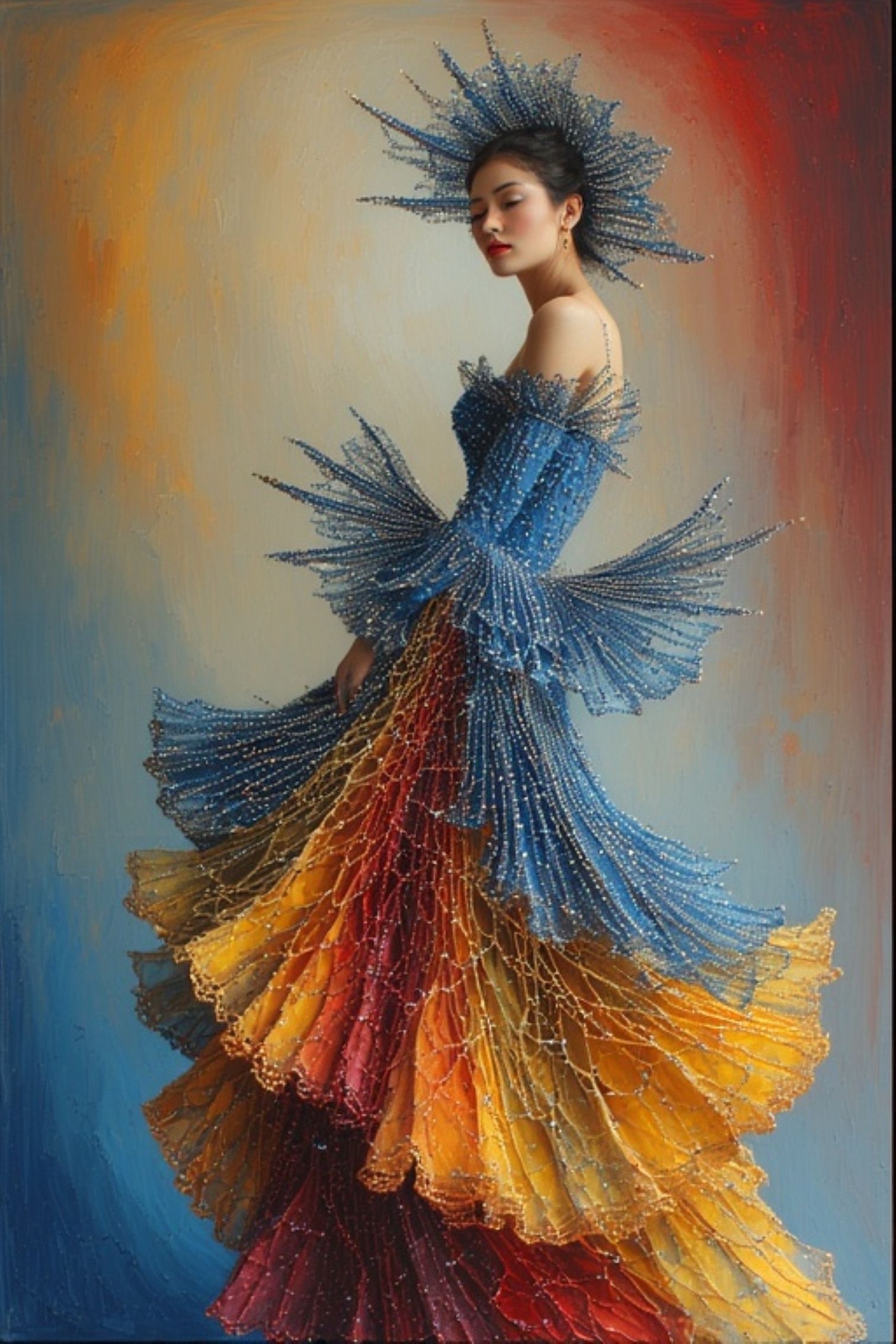 A model elegantly posing