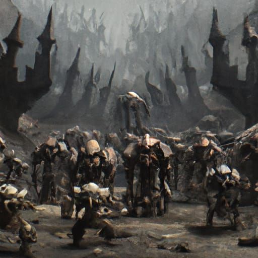 an army of necrons from warhammer
