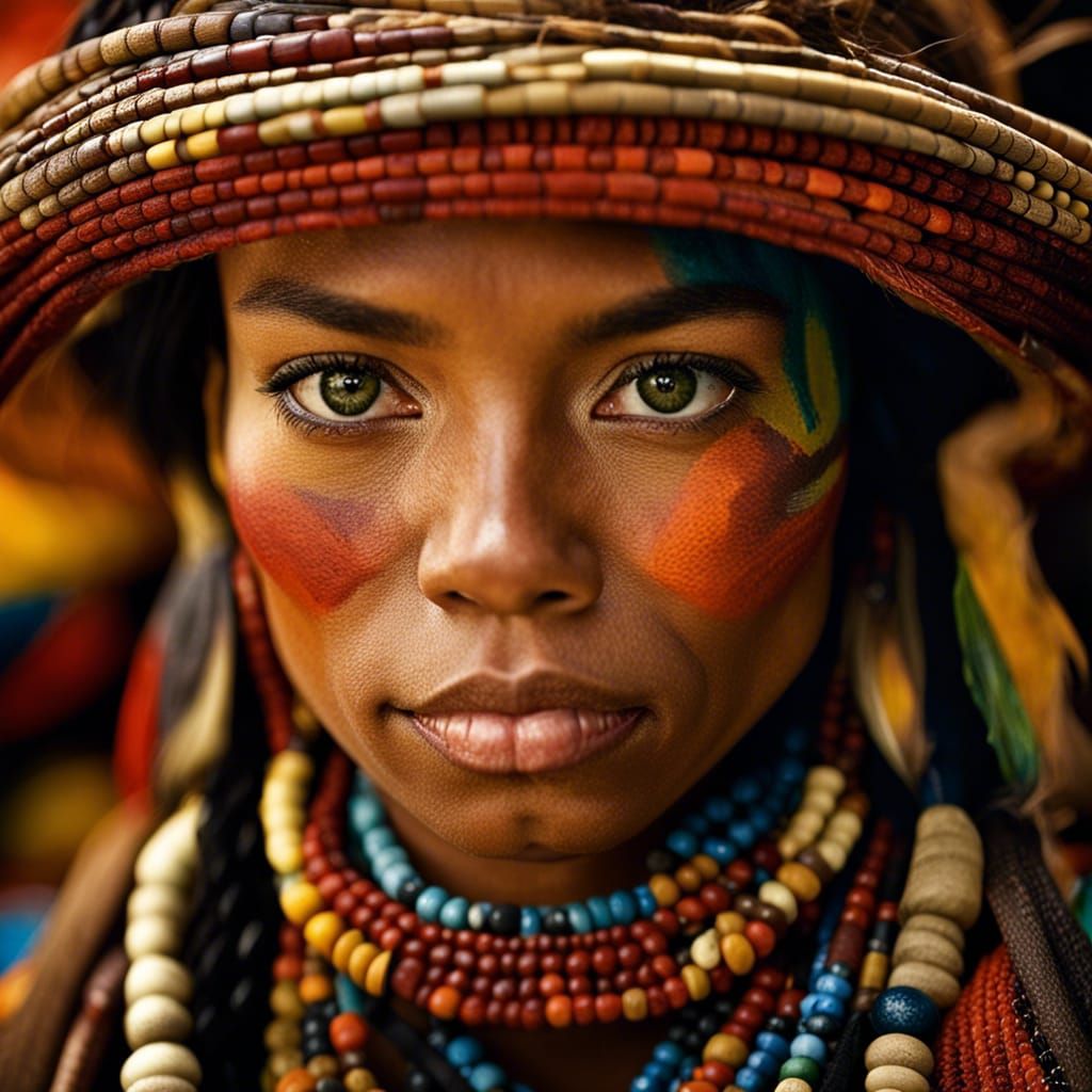 Striking female Amazonian beauty - AI Generated Artwork - NightCafe Creator