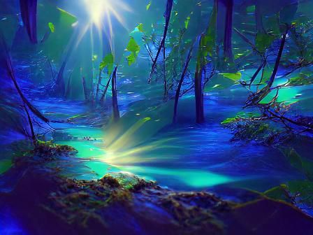 Blue forest