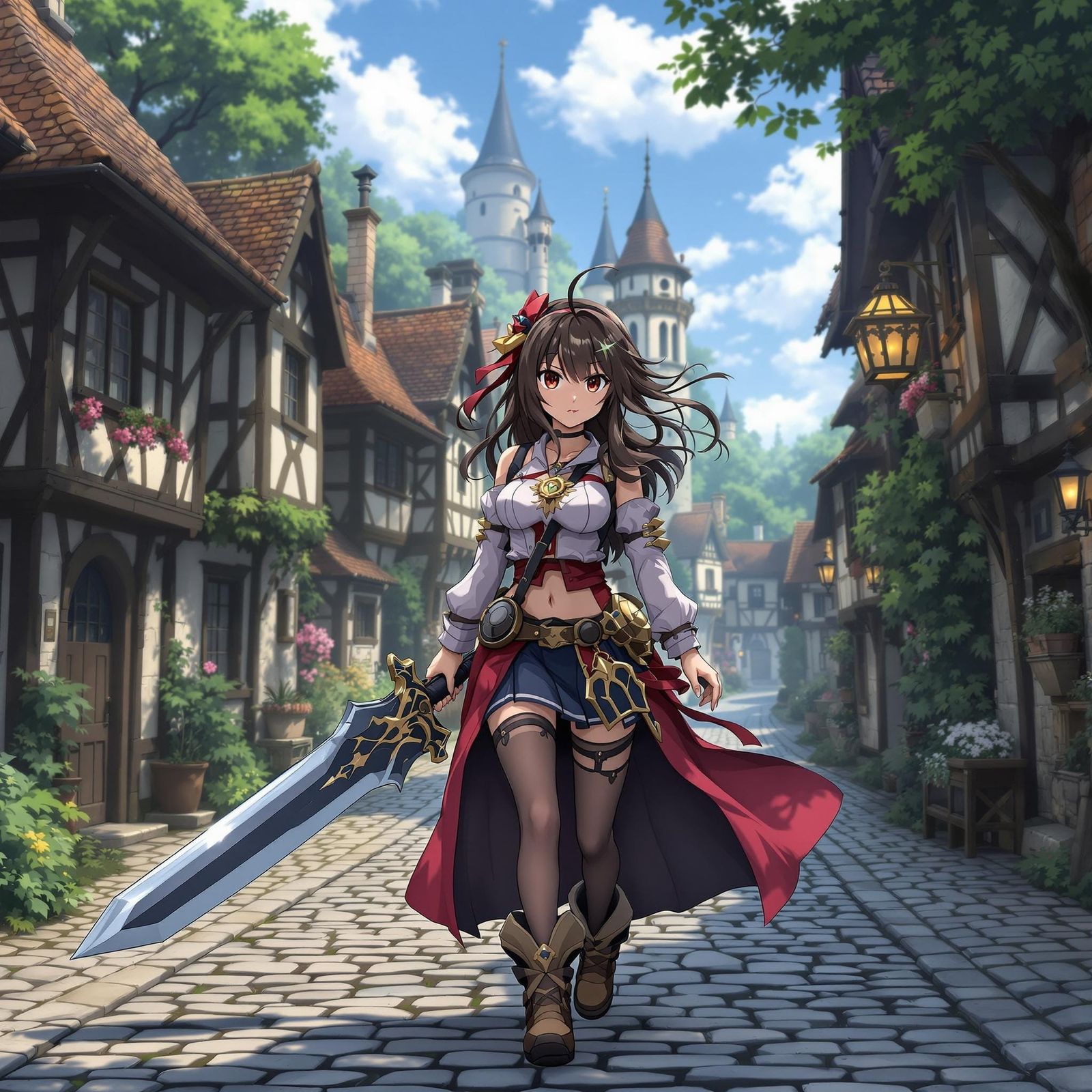 swordswoman  by @Radobe