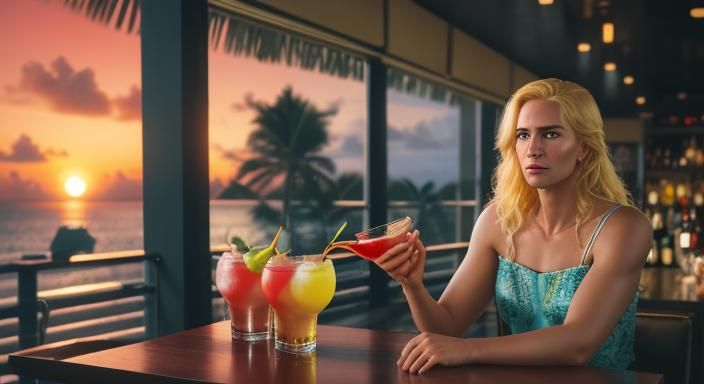 Cocktail movie scene with Tom Cruise making an exotic cockta...