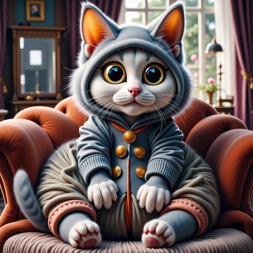 Biggles The Cat with Big Eyes 