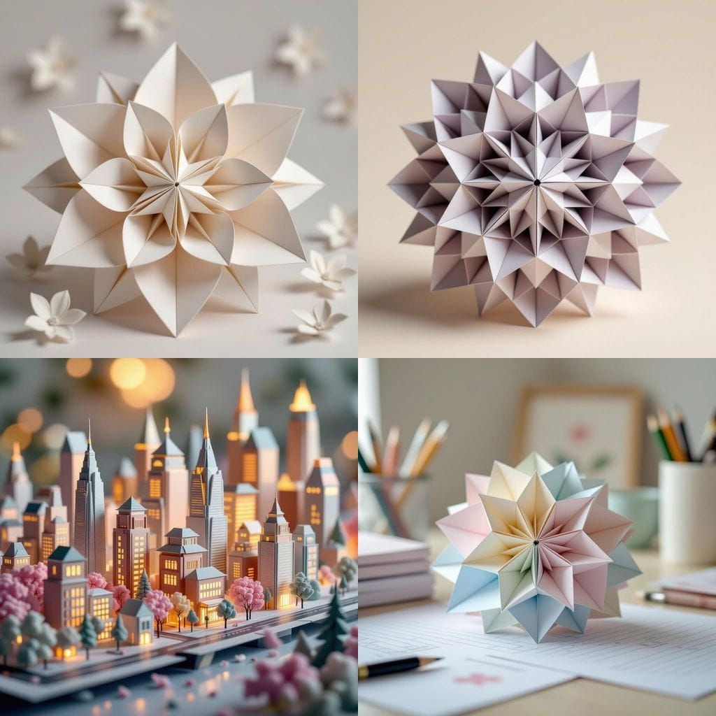 Beautiful Origami Papercraft in Soft Focus