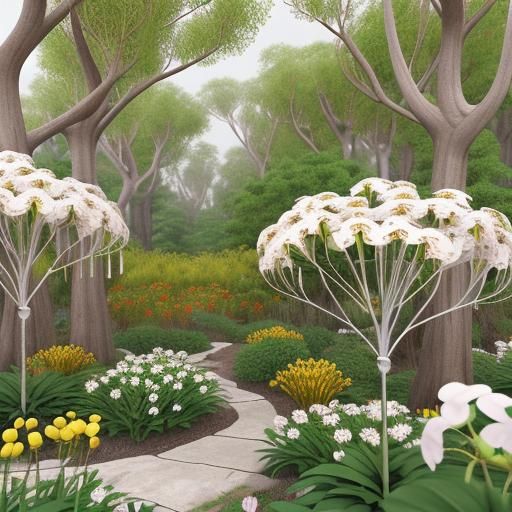 Photorealistic, Intricately detailed, White, Silver, Dew, Oi...