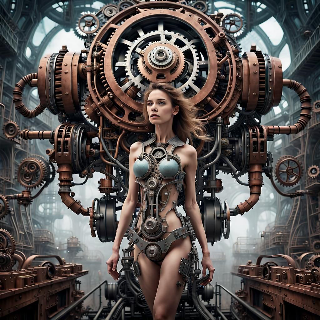 themes of time, motion, and the merging of organic life with...