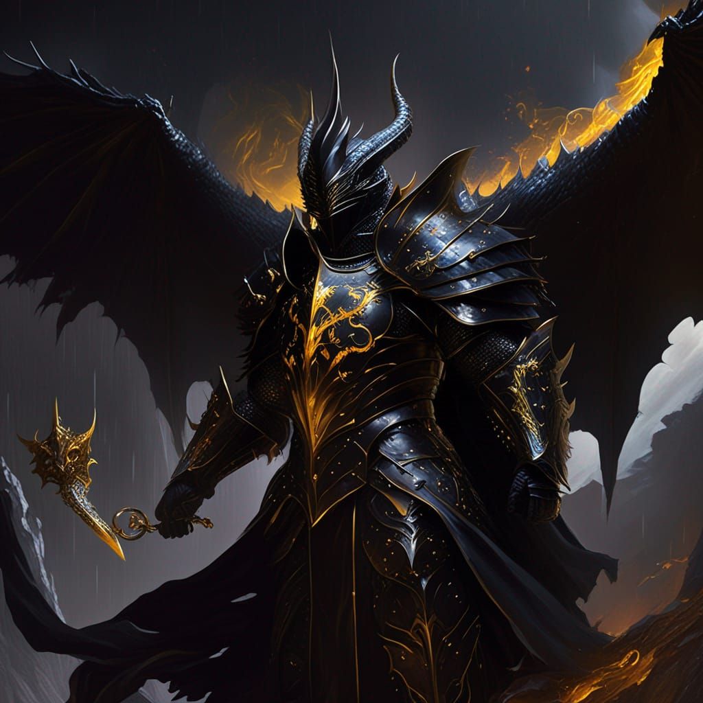 Dragon Knight - Ai Generated Artwork - Nightcafe Creator