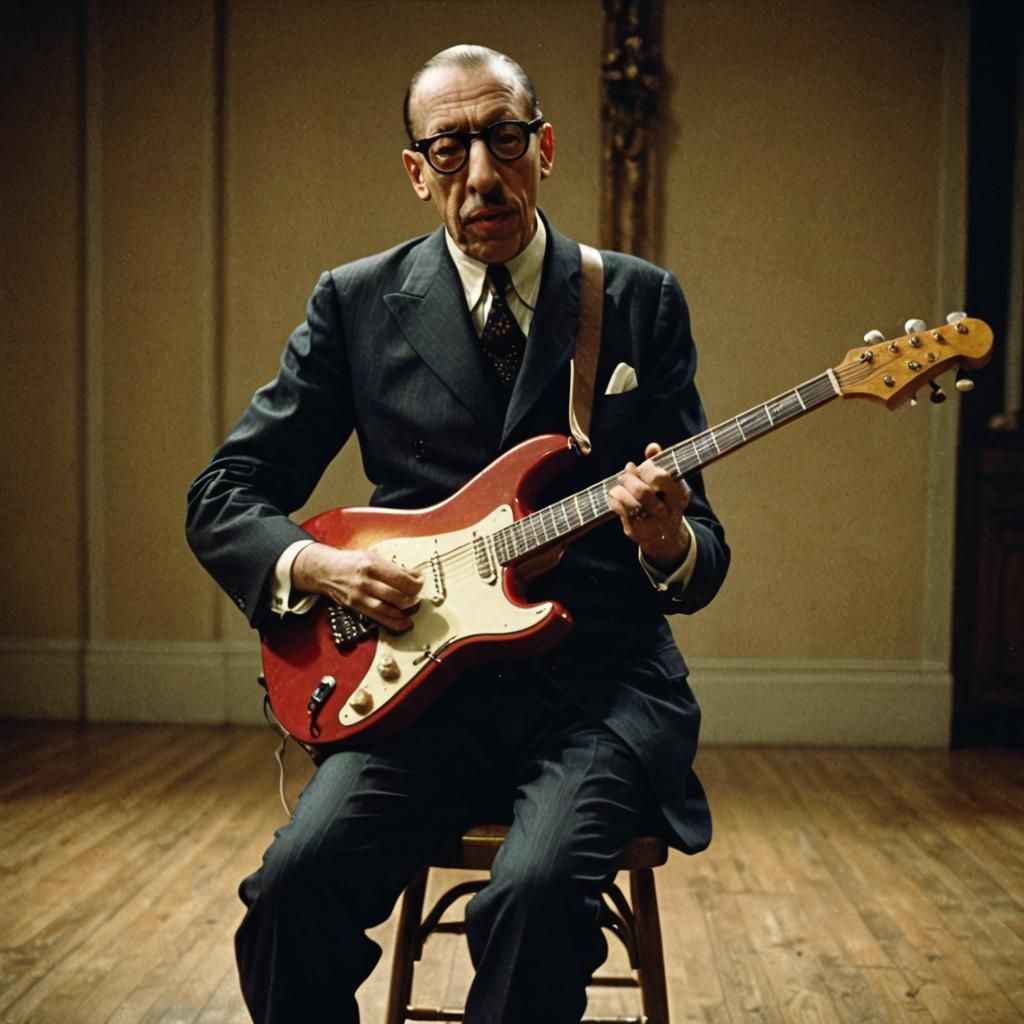 Igor Stravinsky playing electric guitar | Composers Playing ...