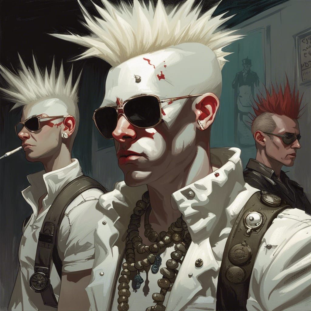White punks on dope A novel AI Generated Artwork NightCafe Creator