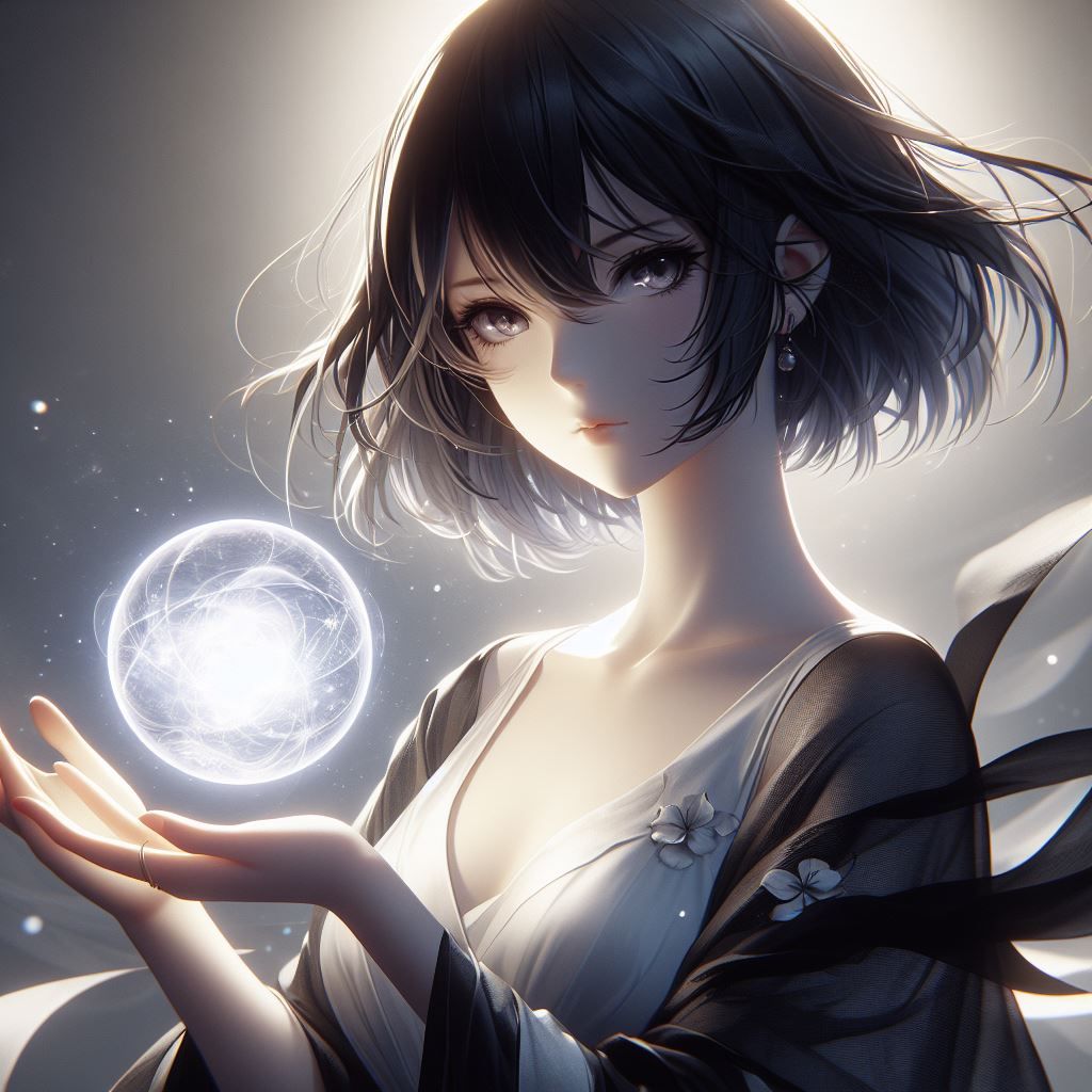 Moon and the orb of light