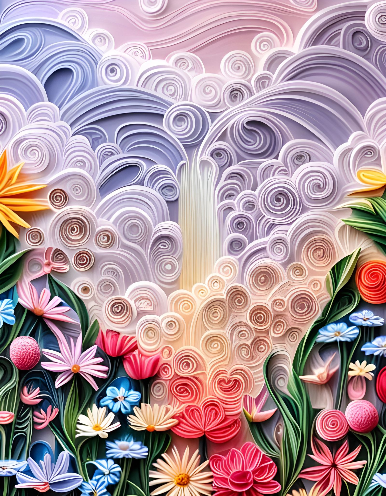 Paper Quilling Art AI Generated Artwork NightCafe Creator