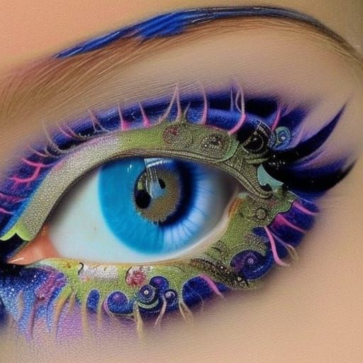 shocking blue eye beautiful complex hyperdetailed elaborate ...