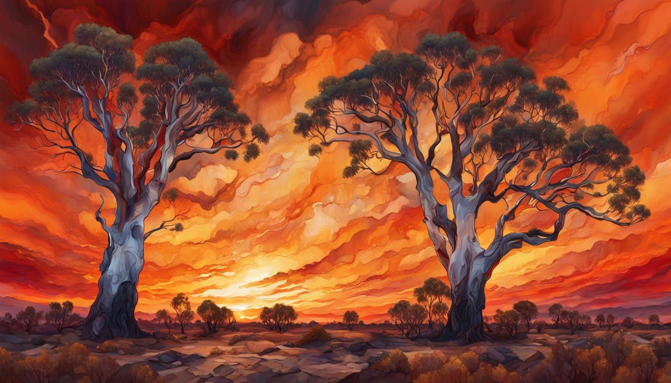 Ancient Ghost Gums  by @JimmytheRogue