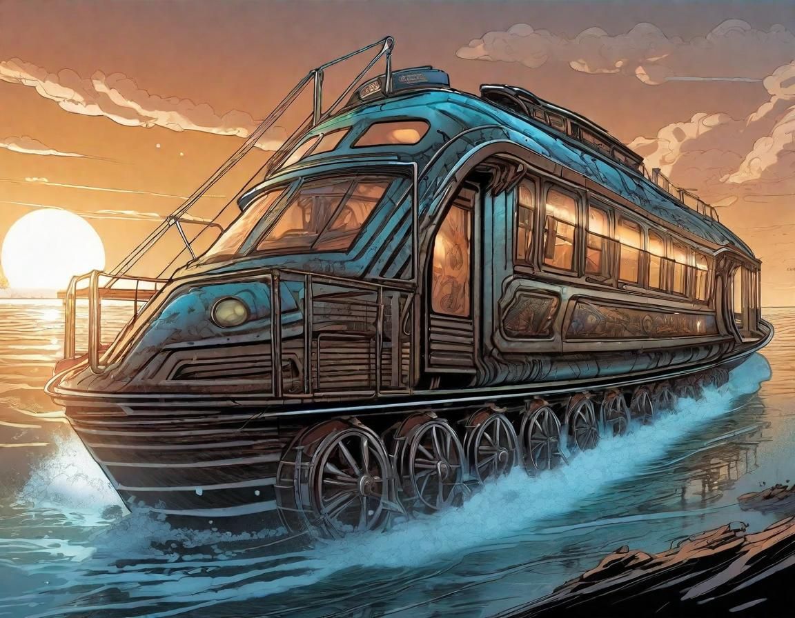 A concept train boat hybrid.    by @Sunil