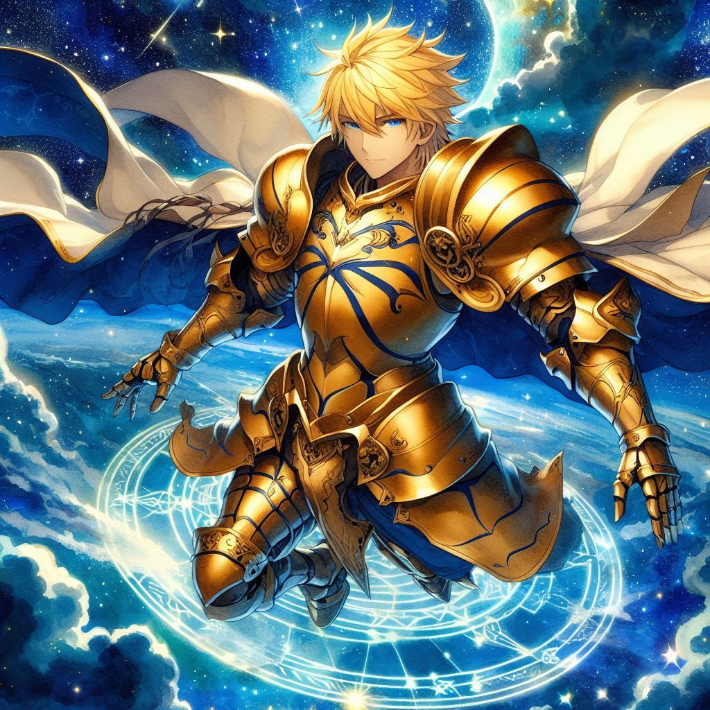 King Gilgamesh with reference to animation 'Fate Stay Night"
