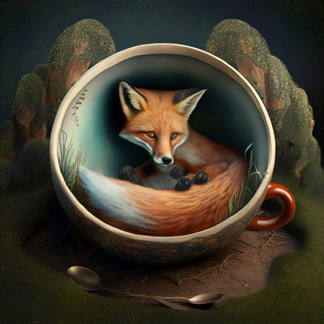 Fox in a Teacup