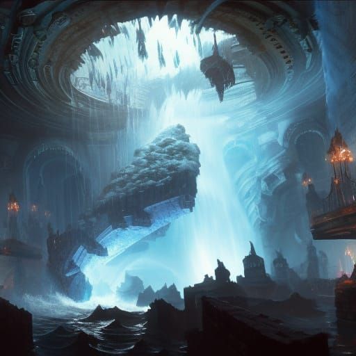 Undeground waterfall