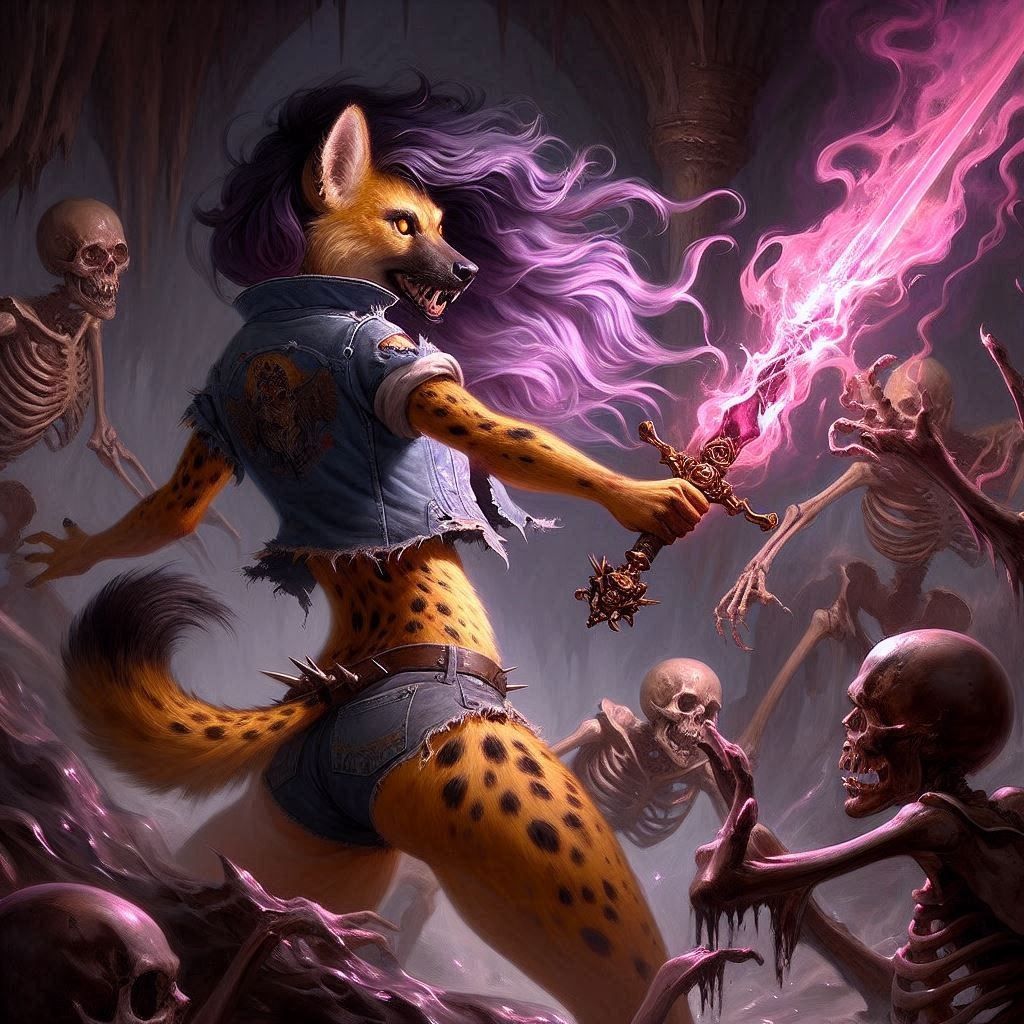 She-Hyena and the Skeletons