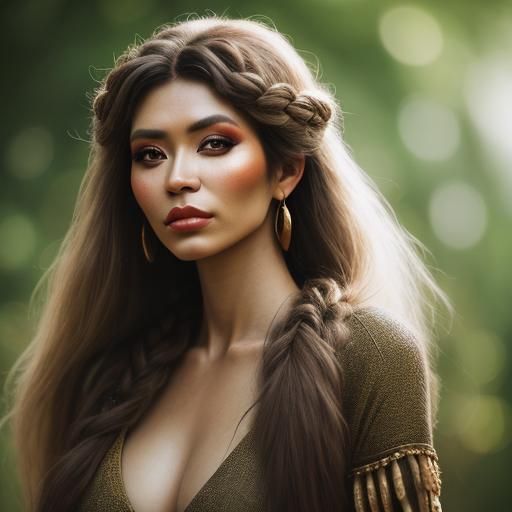 Stone Age Woman Portrait in Natural Lighting