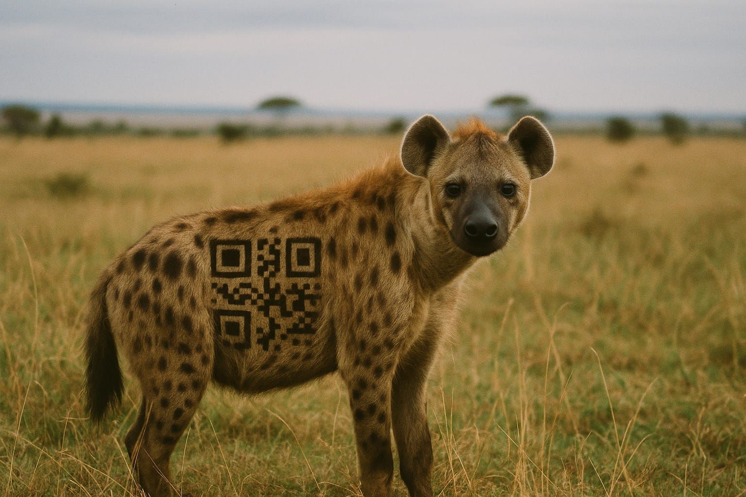 Genetically engineered spotted hyena