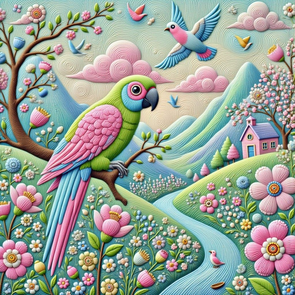  <lora:Pastel Embroidery:1.0>