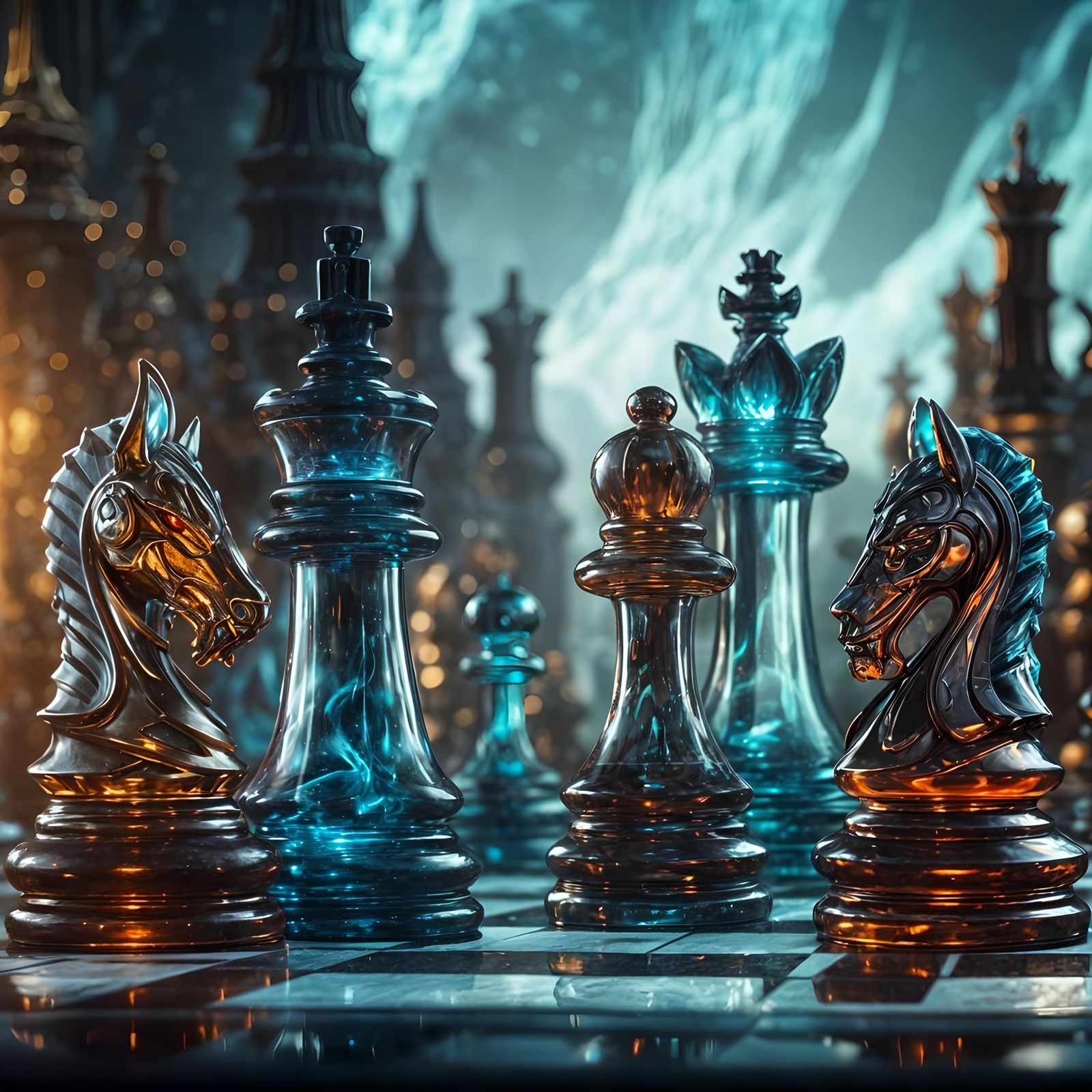Glass Chess  by @undefined