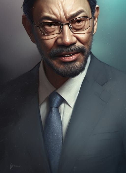 Anwar Ibrahim head and shoulders portrait, 8k resolution concept art ...