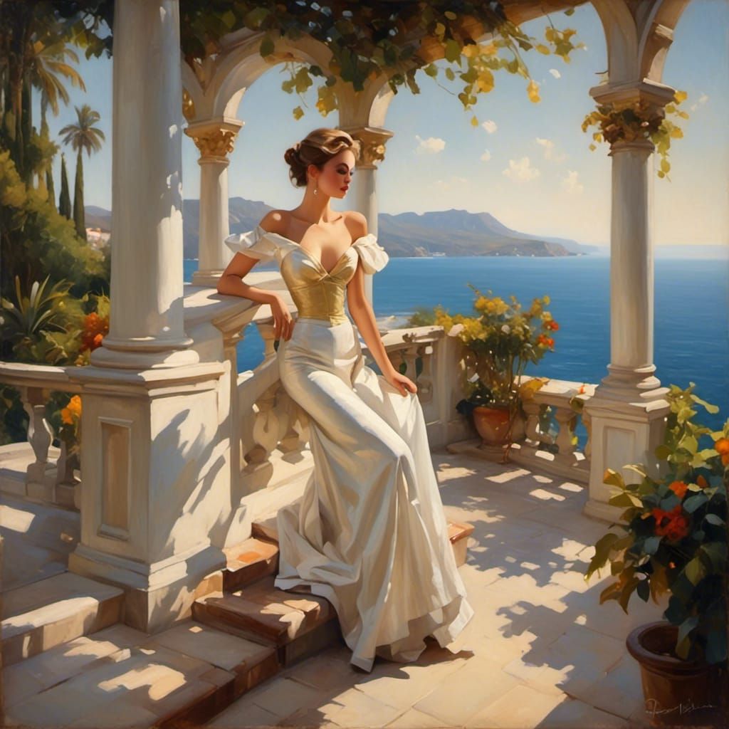 <lora:Beautiful Visions:1.0> Over the ocean, a magic island ...