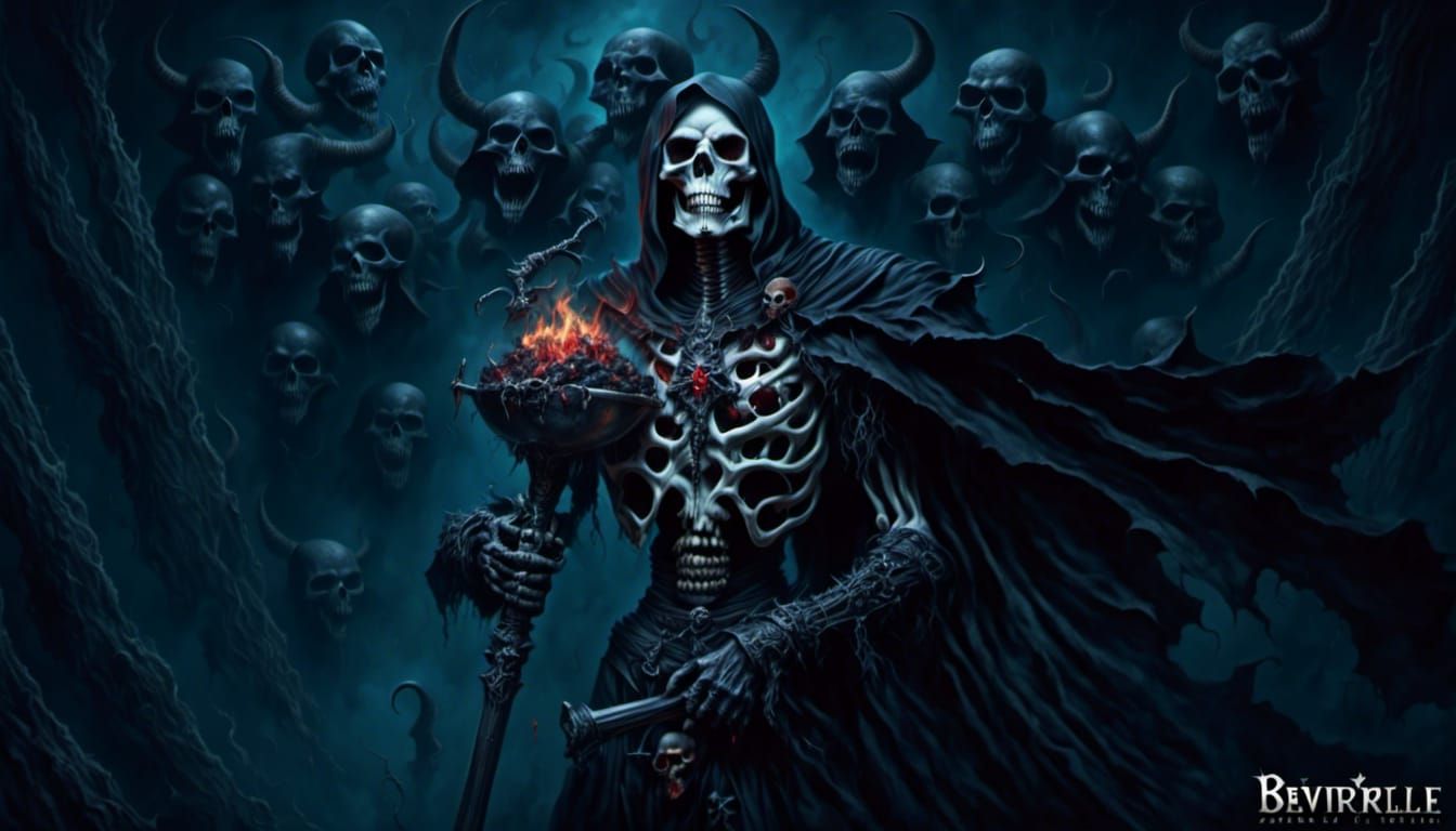  hyperdetailed hyperrealism hyper realistic  "demonic skull" <lora:Demon skull:1.0>