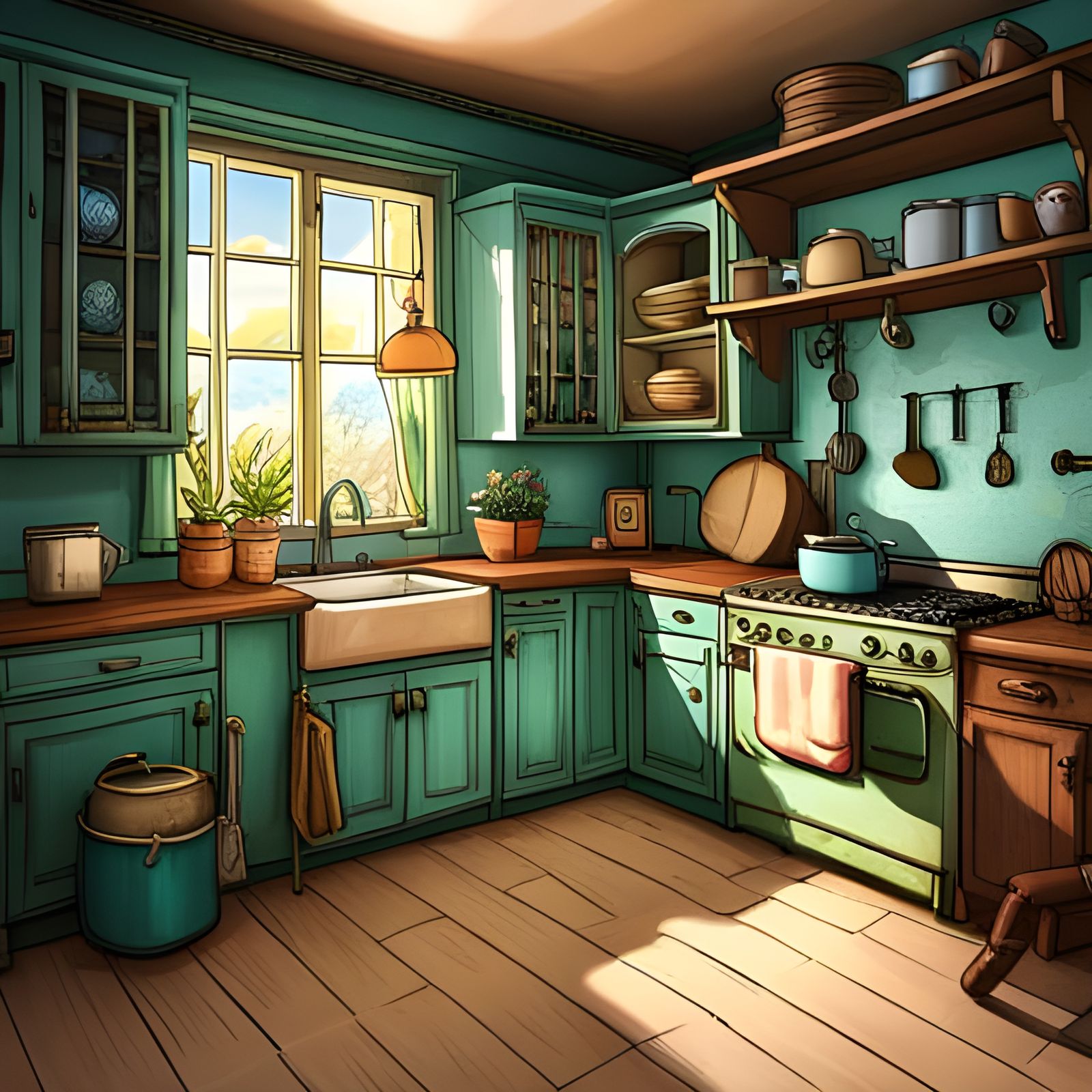 Country kitchen   by @Cillaxa