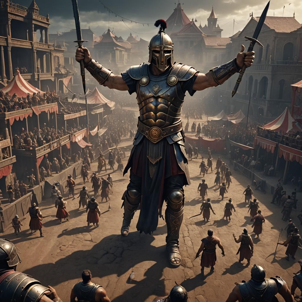 Gladiator games, circus world, best quality, atmospheric, a ...