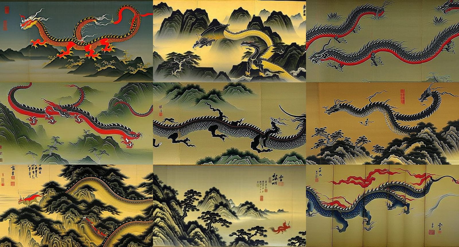 Dragon, painting, classic Chinese art