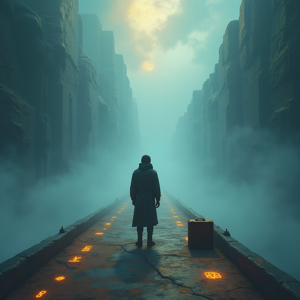 One man on a lonely platform
One case sitting by his side