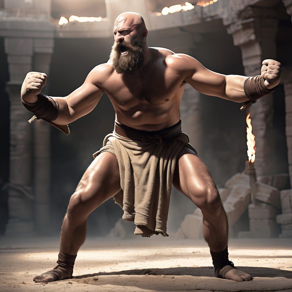 Veni ad me, si vires habes!