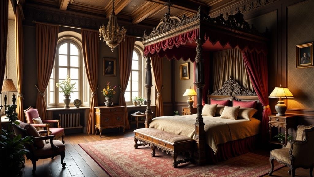 a fine bedchamber in the castle