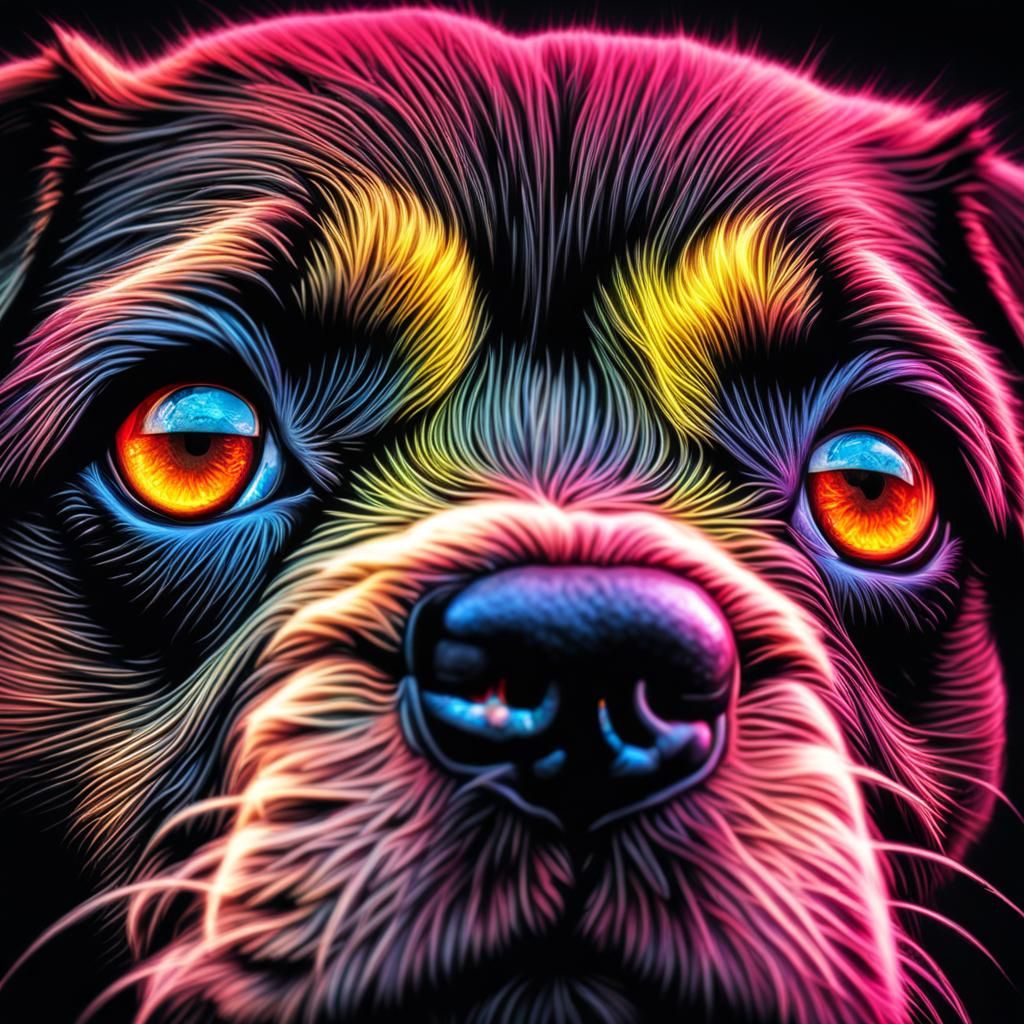 Neon puppy eyes 