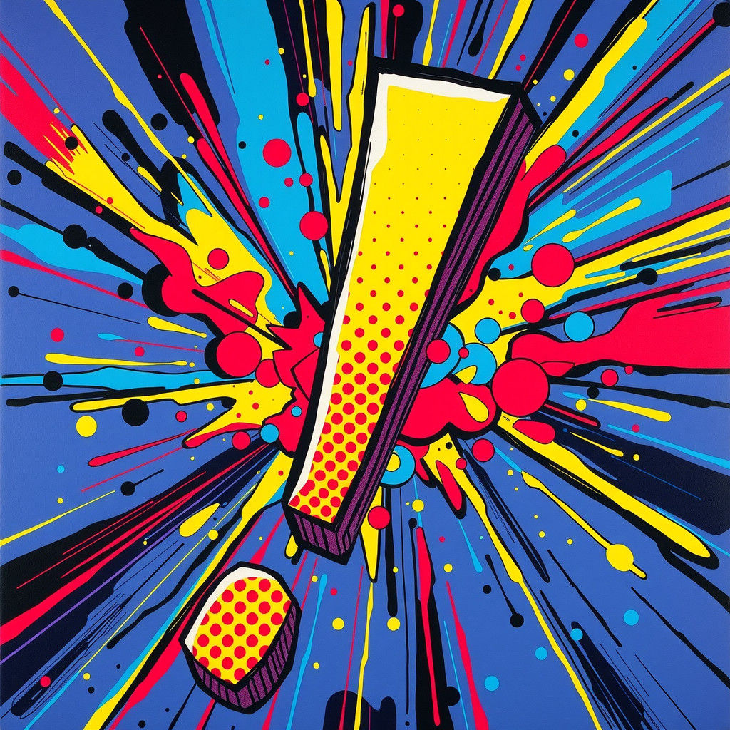 Bold Pop Art Explosion of an Exclamation Mark