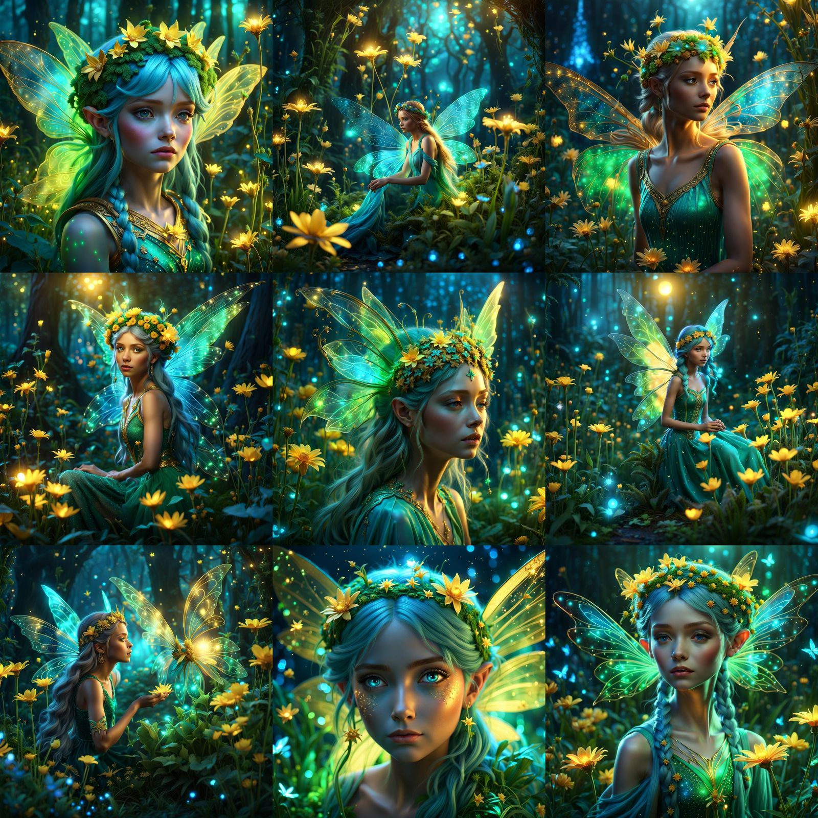 Beautiful Glowing Fairies - AI Generated Artwork - NightCafe Creator