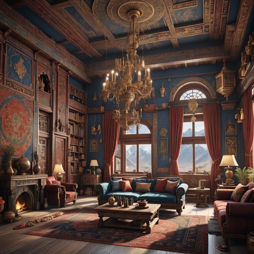Ladakhi living room