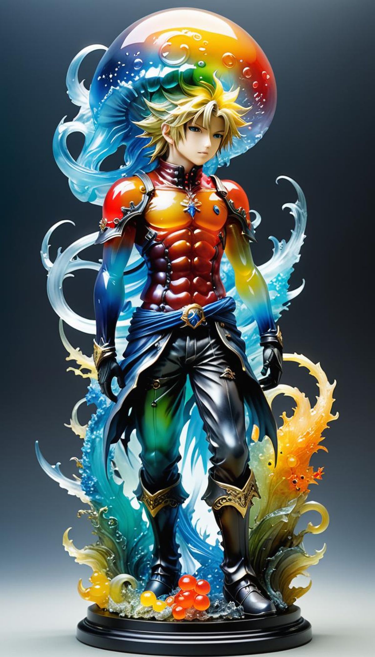 A jelly sculpture of David, Yoshitaka Amano art, Final Fantasy ...