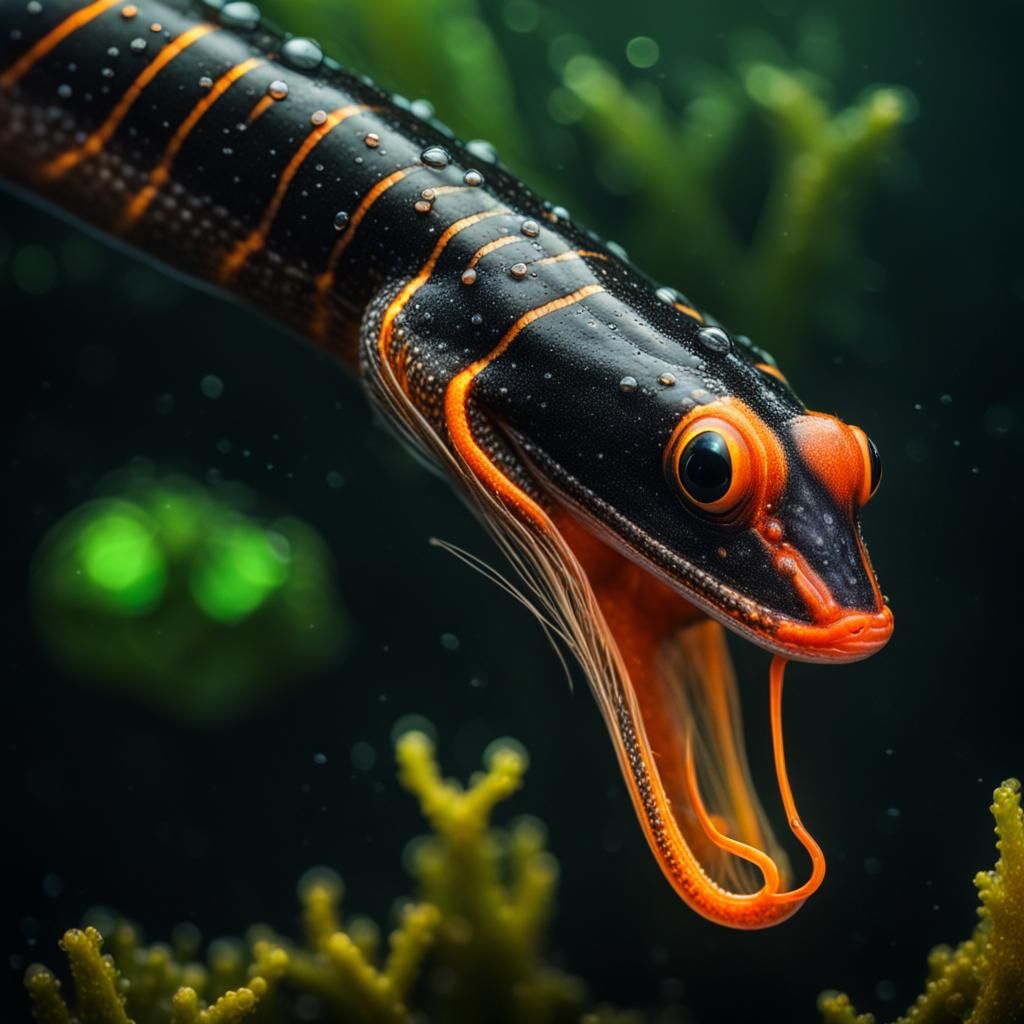 Overly enthusiastic eel  by @cutiefoxie
