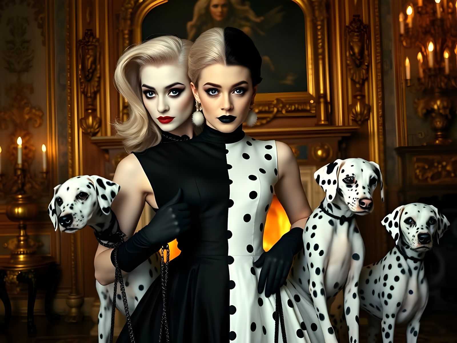 The Two Faces and Three Heads of Cruella de Vil  by @Gary Murakami