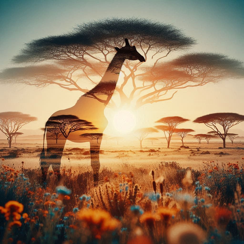 double exposure beautiful fantasy portrait landscape..