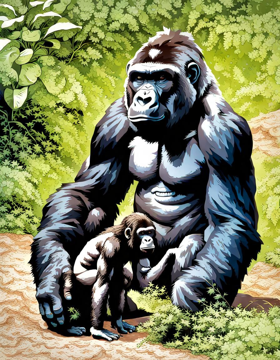 gorilla and chimpanzee